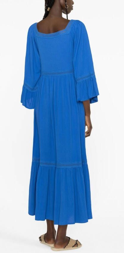 See by Chloé Midi-jurk met borduurwerk Blauw