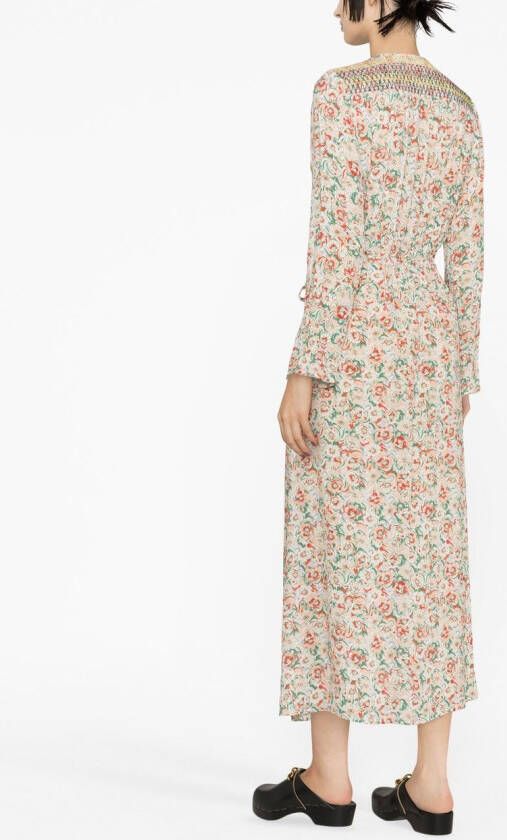See by Chloé Maxi-jurk met bloemenprint Oranje