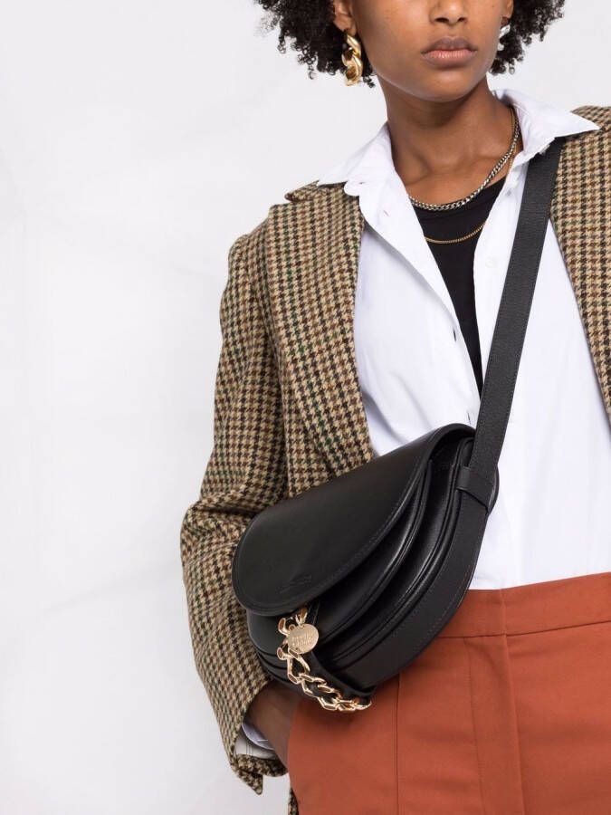 See by Chloé Mara leren crossbodytas Zwart
