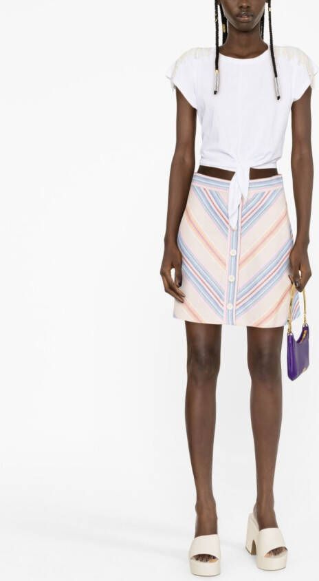 See by Chloé Gestreepte mini-rok Roze