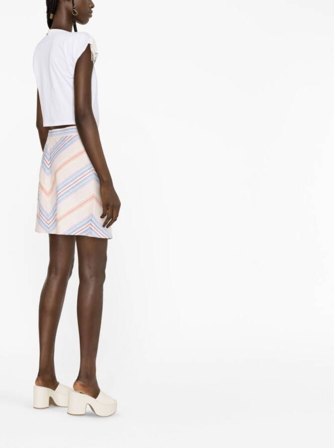See by Chloé Gestreepte mini-rok Roze