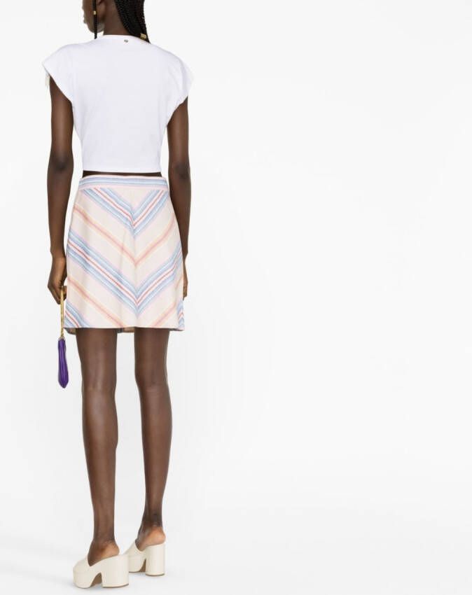 See by Chloé Gestreepte mini-rok Roze