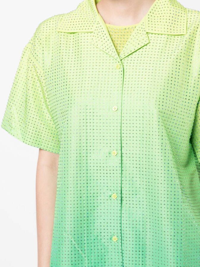 Self-Portrait Blouse versierd met stras Groen