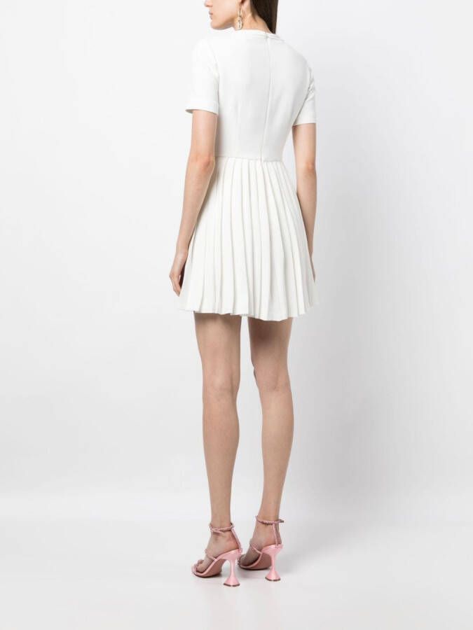 Self-Portrait Mini-jurk met strikdetail Wit