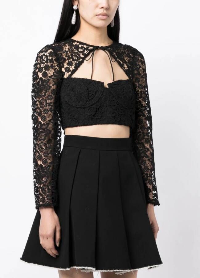 Self-Portrait Cropped top Zwart