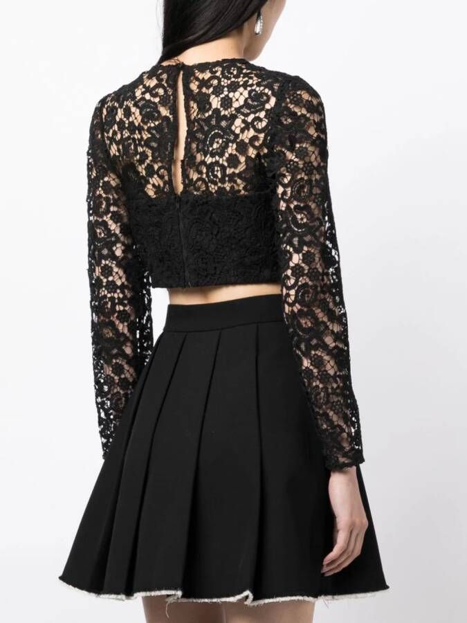 Self-Portrait Cropped top Zwart