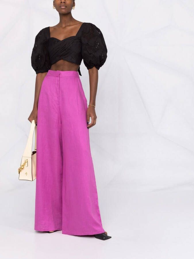 Self-Portrait Cropped top Zwart