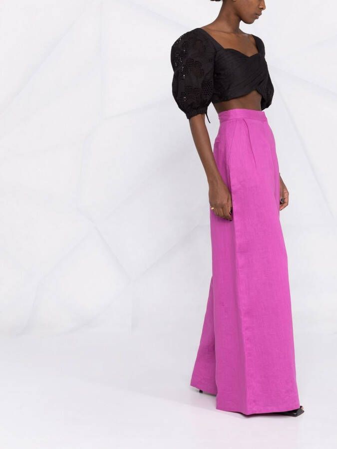 Self-Portrait Cropped top Zwart