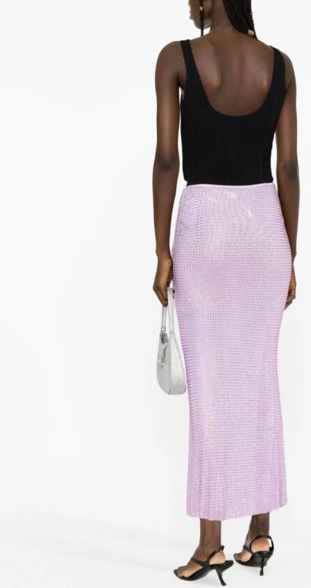 Self-Portrait Blouse verfraaid met kristallen Paars