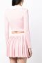 Self-Portrait Vest met kraag van imitatiebont Roze - Thumbnail 4