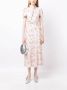 Self-Portrait Midi-jurk met bloemenprint Roze - Thumbnail 2