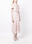 Self-Portrait Midi-jurk met bloemenprint Roze - Thumbnail 3