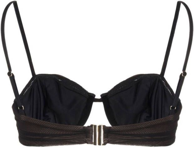 Self-Portrait Bikinitop met mesh Bruin