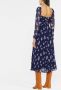 Self-Portrait Midi-jurk met print Blauw - Thumbnail 3