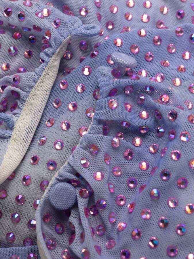 Self-Portrait Midi-jurk met print Paars