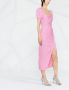 Self-Portrait Midi-jurk met ruches Roze - Thumbnail 3