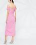 Self-Portrait Midi-jurk met ruches Roze - Thumbnail 4