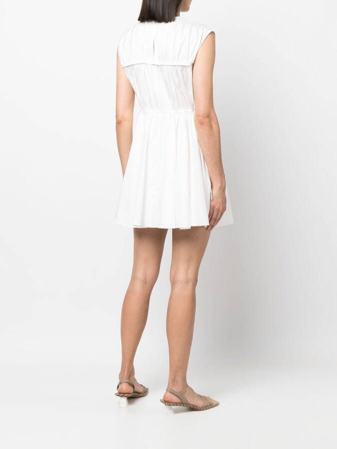 Self-Portrait Mini-jurk met borduurwerk Wit