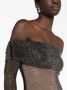 Self-Portrait Off-shoulder jurk Zwart - Thumbnail 3