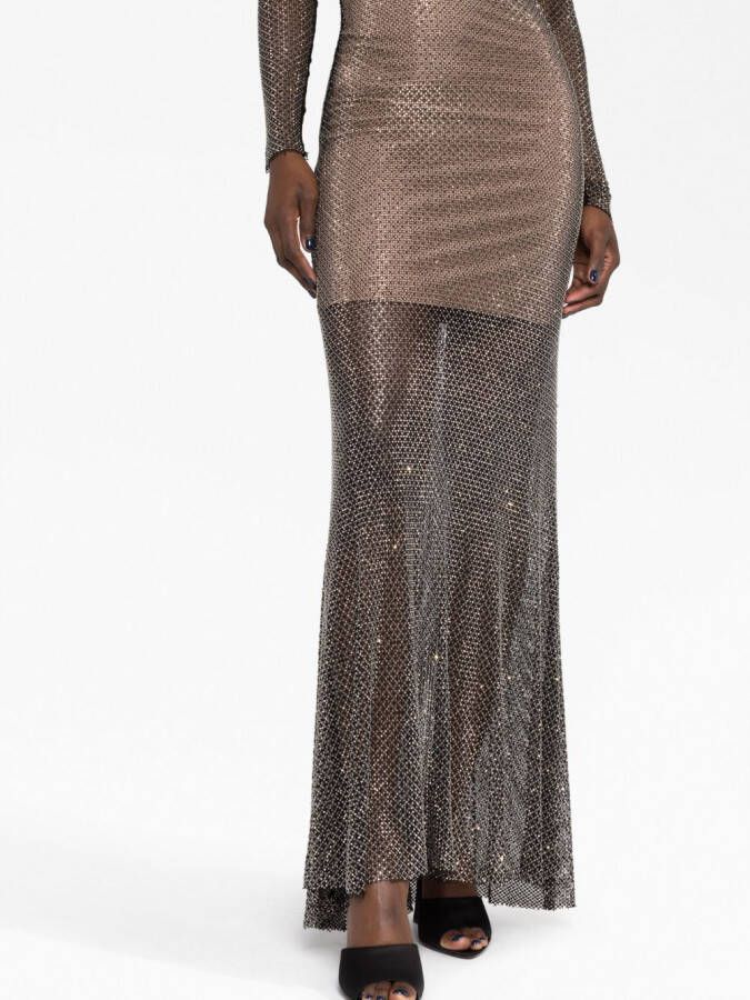 Self-Portrait Off-shoulder jurk Zwart