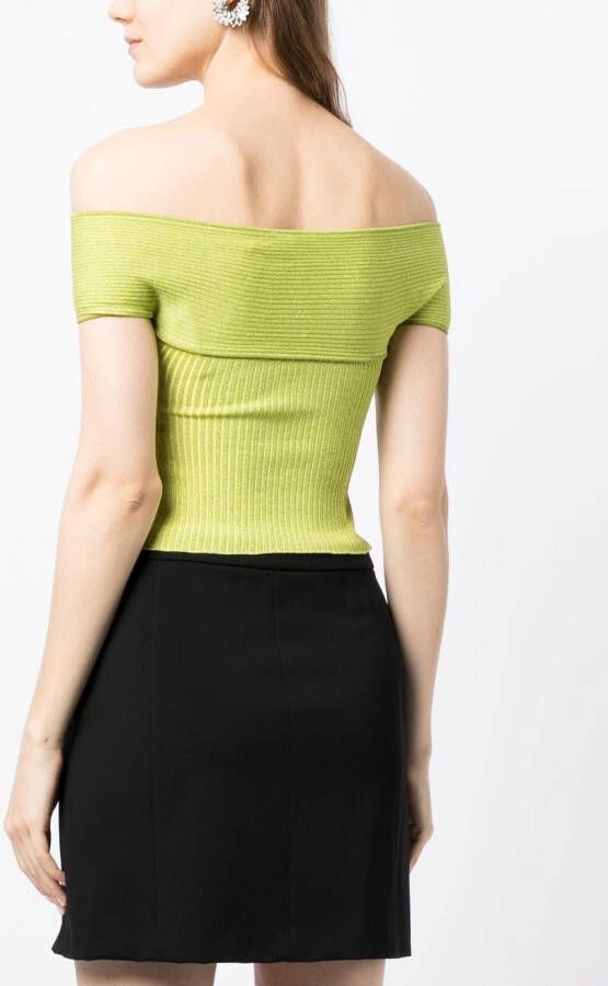 Self-Portrait Off-shoulder top Groen