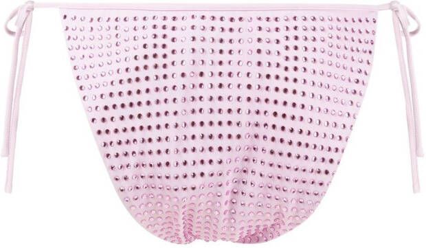 Self-Portrait Bikinislip verfraaid met stras Roze