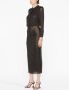 Self-Portrait Midi-jurk met afwerking van stras Zwart - Thumbnail 3