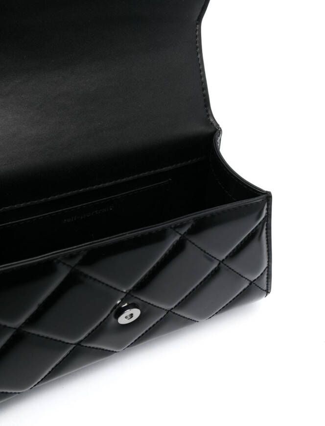 Self-Portrait The Bow gewatteerde shopper Zwart