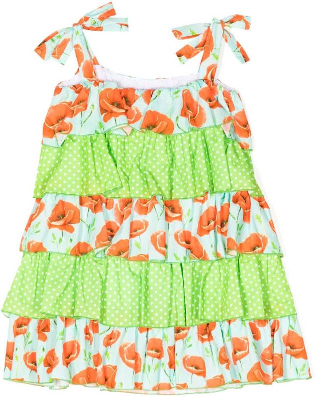 SELINIACTION KIDS Jurk met bloemenprint Groen