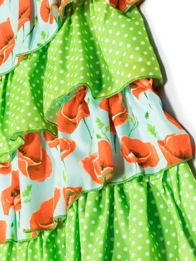 SELINIACTION KIDS Jurk met bloemenprint Groen