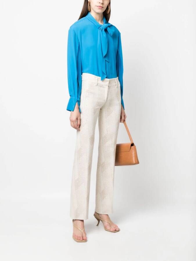 Semicouture Blouse met strik Blauw