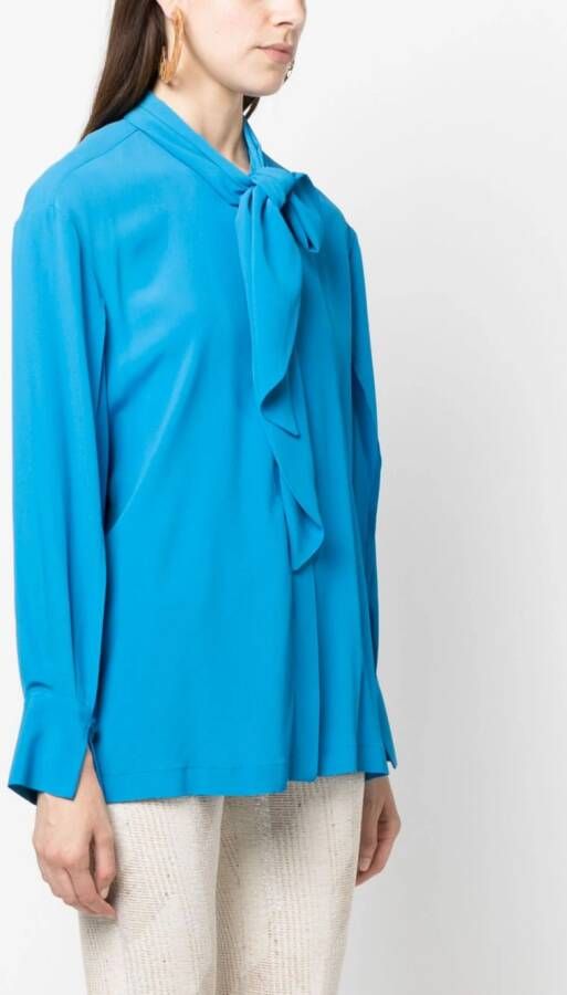 Semicouture Blouse met strik Blauw