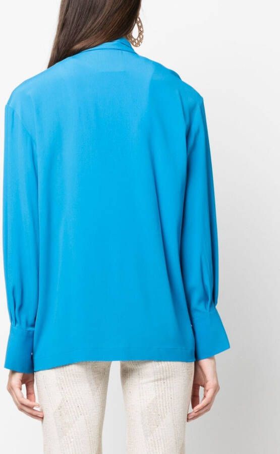 Semicouture Blouse met strik Blauw