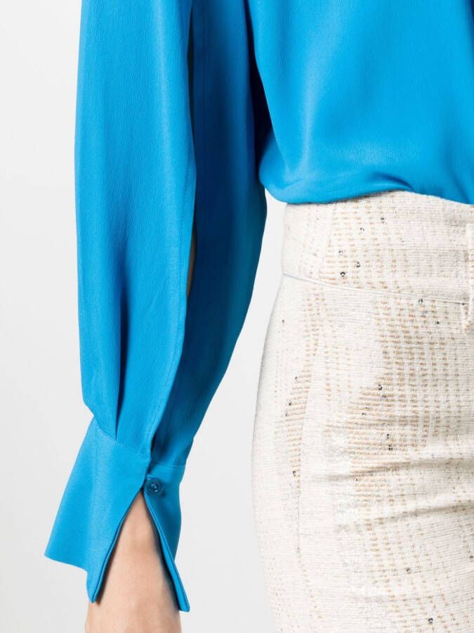 Semicouture Blouse met strik Blauw