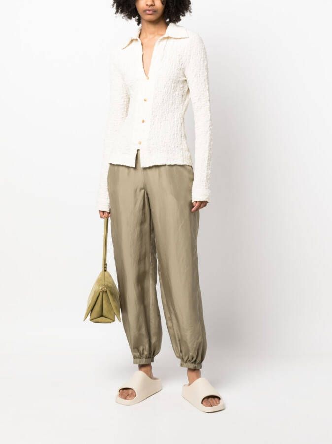Semicouture Broek met elastische taille Groen