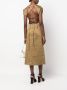 Semicouture Midi-jurk met veters Bruin - Thumbnail 2