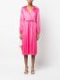 Semicouture Mini-jurk met watervalhals Roze - Thumbnail 2