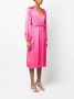 Semicouture Mini-jurk met watervalhals Roze - Thumbnail 3
