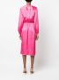 Semicouture Mini-jurk met watervalhals Roze - Thumbnail 4