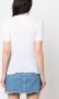 Semicouture T-shirt met afwerking Wit - Thumbnail 4