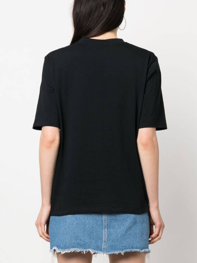 Semicouture T-shirt met logoprint Zwart