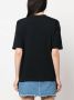 Semicouture T-shirt met logoprint Zwart - Thumbnail 4