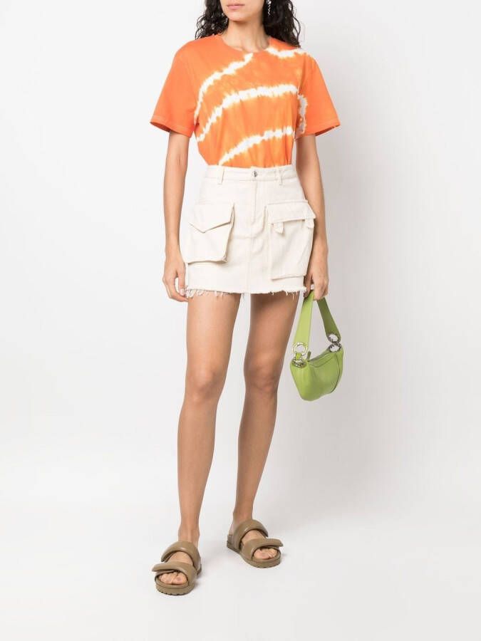 Semicouture T-shirt met tie-dye print Oranje
