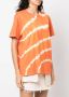 Semicouture T-shirt met tie-dye print Oranje - Thumbnail 3