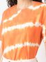Semicouture T-shirt met tie-dye print Oranje - Thumbnail 5