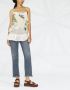 Semicouture Top met bladerprint Beige - Thumbnail 2