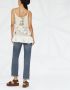 Semicouture Top met bladerprint Beige - Thumbnail 4