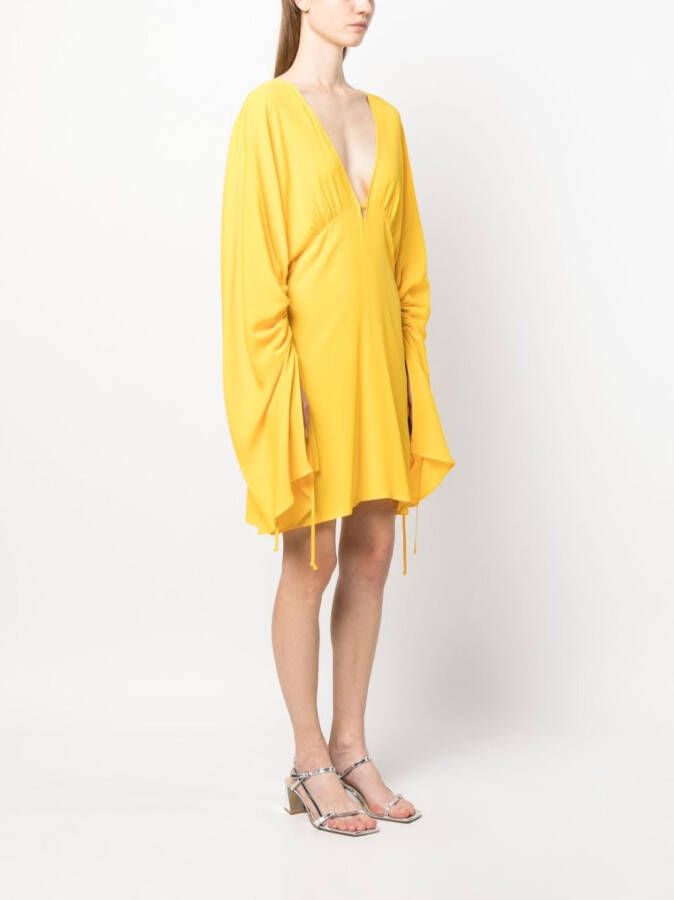 Semicouture Mini-jurk met V-hals Geel