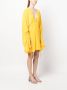 Semicouture Mini-jurk met V-hals Geel - Thumbnail 3