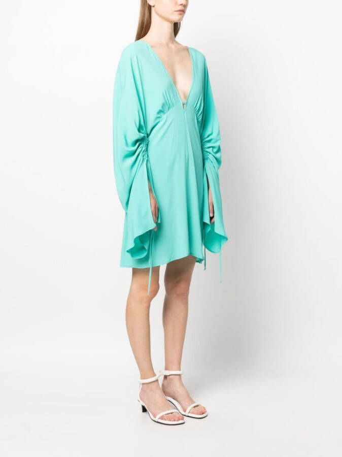 Semicouture Mini-jurk met V-hals Groen